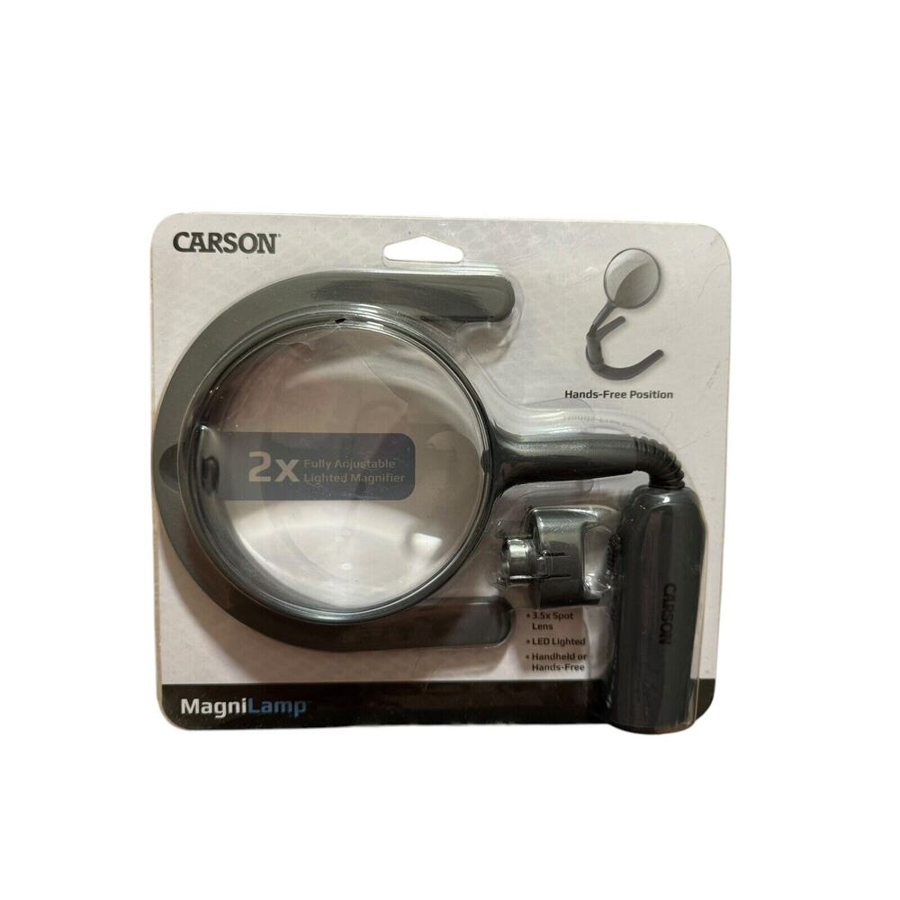 Carson MagniLamp LED Lighted 2x Hand Held or Hands Free Hobby Magnifier New